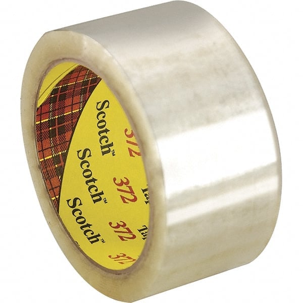 Packing Tape: 50' Long, Clear, Rubber Adhesive MPN:65363780/066857