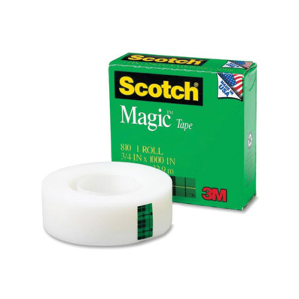 Scotch Magic Tape, 0.75in x 83.33ft, Clear (Min Order Qty 19) MPN:8101K