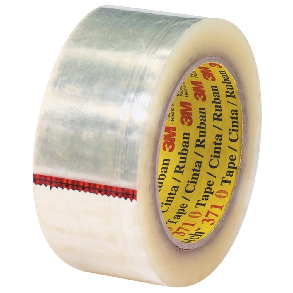 3M 371 Carton Sealing Tape, 2in x 110 Yd., Clear, Case Of 36 MPN:T902371