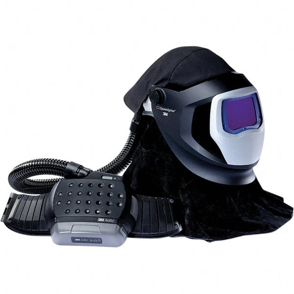 PAPR Welding Helmet: 9100 XXi, Helmet Assembly, Li-Ion Battery, PAPR Assembly MPN:7100200576