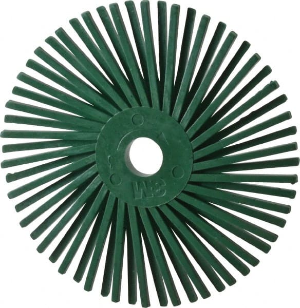 Radial Bristle Brush: Plain Arbor Connection, 3/8