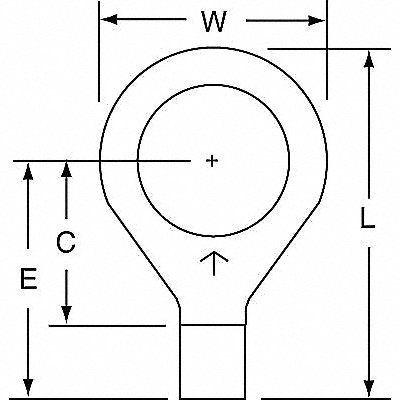 Ring Terminal Bare 12 AWG 10 AWG PK500 MPN:M10-12RK