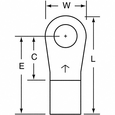 Ring Terminal Bare 4 AWG 4 AWG PK10 MPN:M4-38RX