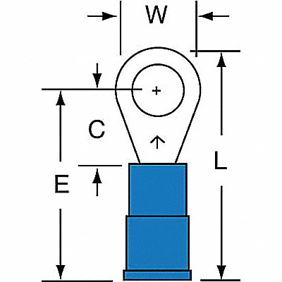 Ring Terminal Blue 16 AWG 14 AWG PK1000 MPN:MNG14-10RK