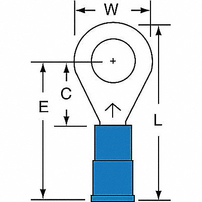 Ring Terminal Blue 16 AWG 14 AWG PK1000 MPN:MNG14-14R/SK