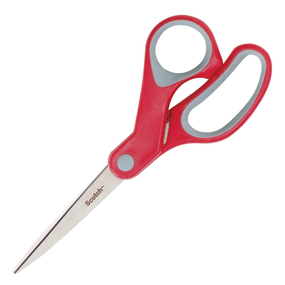 Scotch Multipurpose Scissors, 7in, Pointed, Gray/Red (Min Order Qty 22) MPN:1427