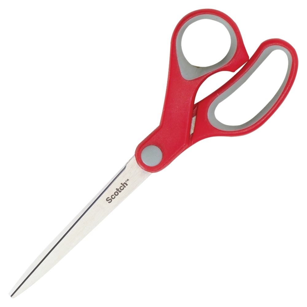 Scotch Multipurpose Scissors, 8in, Pointed, Gray/Red (Min Order Qty 18) MPN:1428