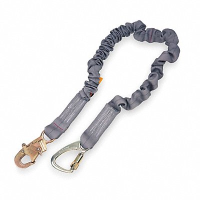 Shock-Absorbing Tie-Back Lanyard Gray MPN:1244650