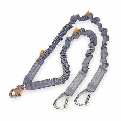 Shock-Absorbing Tie-Back Lanyard Gray MPN:1244675