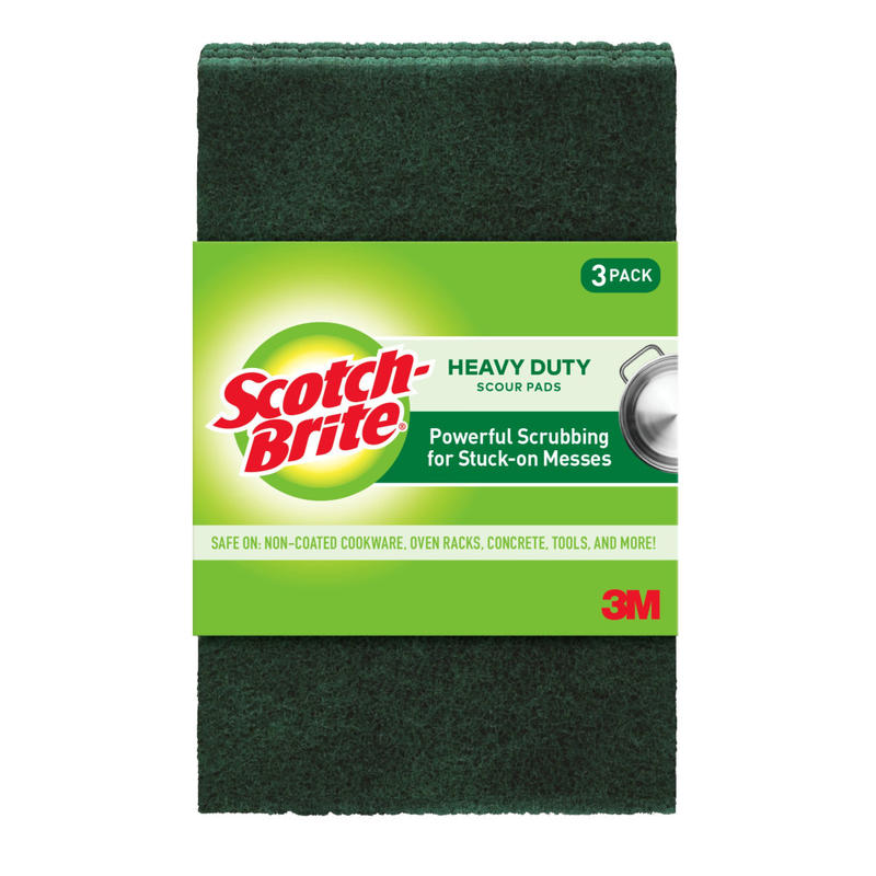 Scotch-Brite Scouring Pads, 3 Scour Pads, Great for Kitchen, Garage and Outdoors (Min Order Qty 16) MPN:223