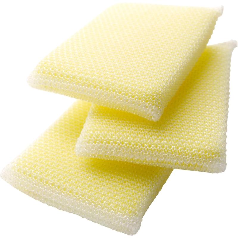 Scotch-Brite Dobie All-purpose Cleaning Pads - 0.5in Height x 2.6in Width x 4.3in Depth - 24/Carton - Polyurethane - Yellow (Min Order Qty 2) MPN:7232FCT