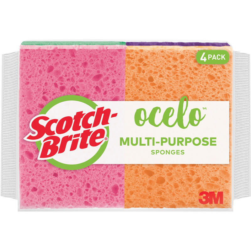 Scotch-Brite StayFresh Sponges - 5.8in Height x 4.6in Width x 4.6in Depth - 40/Carton - Cellulose - Assorted (Min Order Qty 2) MPN:7274FDCT