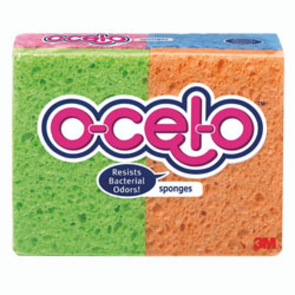 ocelo Scotch-Brite Multipurpose Sponges, 6 Scrubbing Sponges, Assorted Colors, Great For Washing Dishes and Cleaning Kitchen (Min Order Qty 18) MPN:7288-18