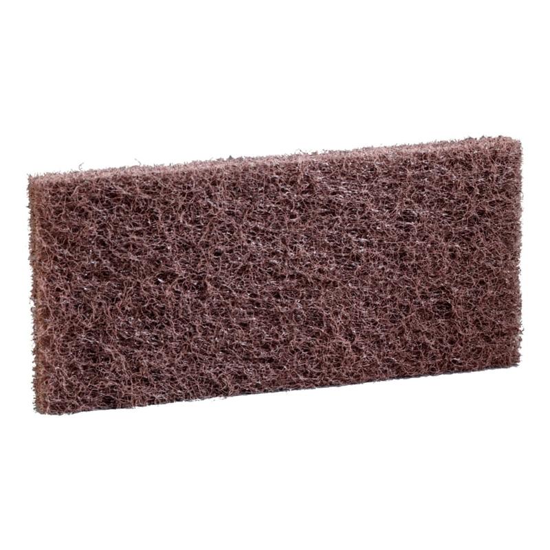 Niagara Heavy-Duty Utility Scrub Pads, 4-5/8in x 10in, Brown, Box Of 5 Pads (Min Order Qty 7) MPN:8541N