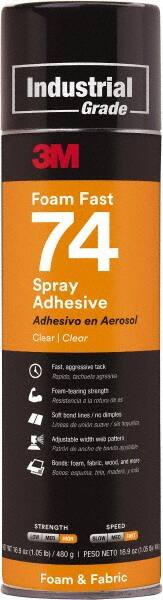 Spray Adhesive: 16.9 oz Aerosol Can, Clear MPN:7000121435