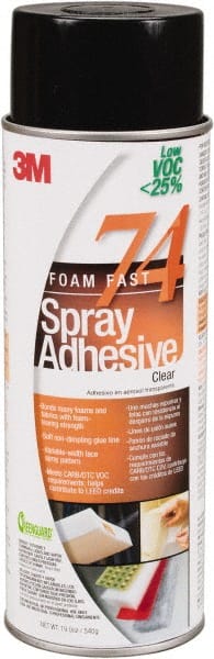 Spray Adhesive: 24 oz Aerosol Can, Clear MPN:7100014108