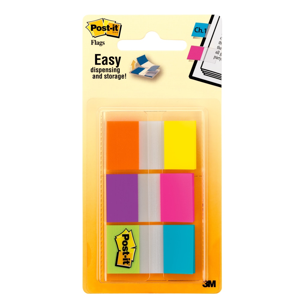 Post-it Flags, 1in x 1 7/10in, Assorted Electric Glow Colors, Pack Of 60 Flags (Min Order Qty 18) MPN:680-EG-ALT