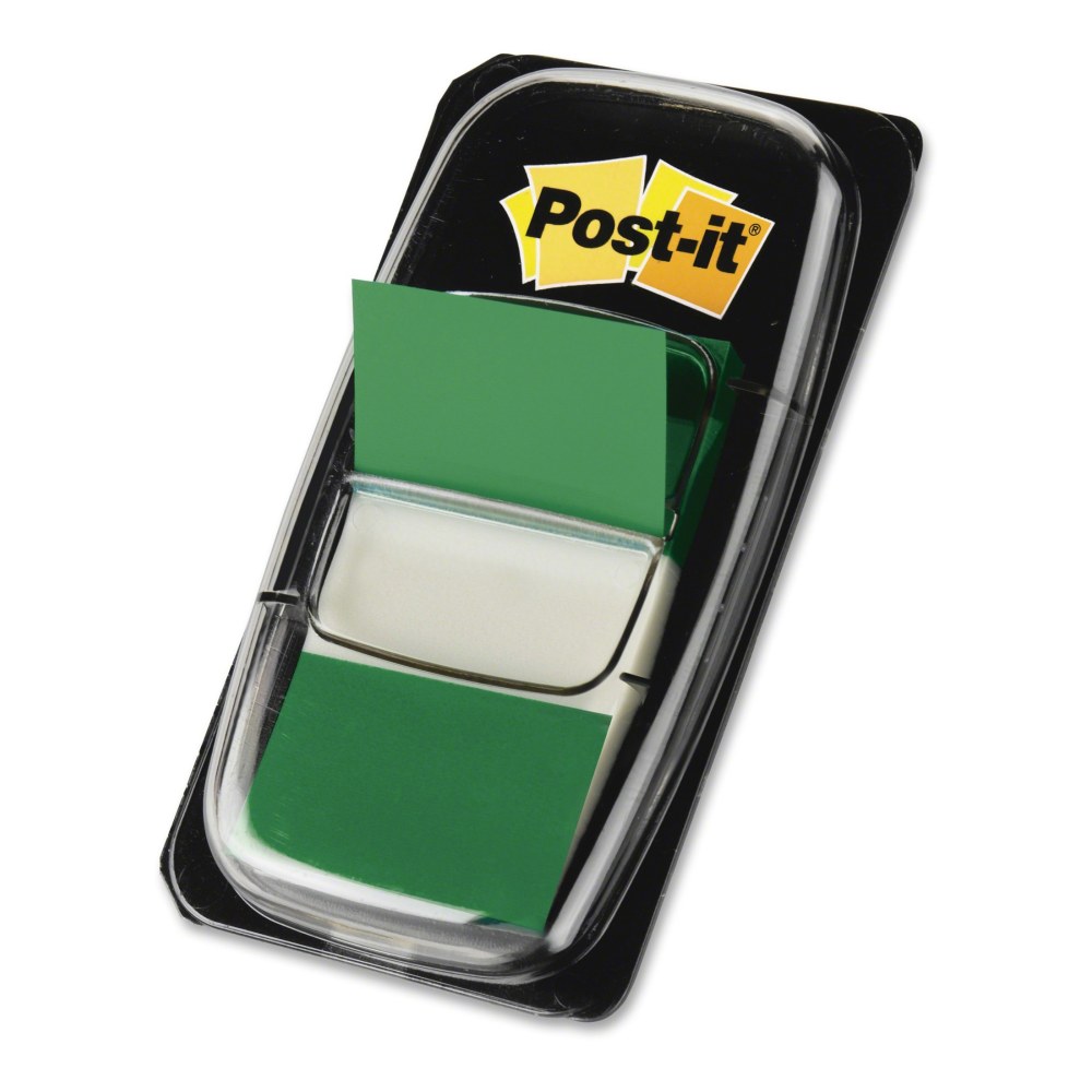 Post-it Flags, 1in x 1 -11/16in, Green, 50 Flags Per Pad, Pack Of 12 Pads (Min Order Qty 2) MPN:680-GN12