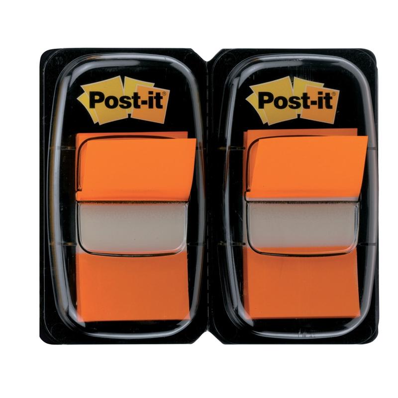 Post-it Flags, 1in x 1 -11/16in, Orange, 50 Flags Per Pad, Pack Of 2 Pads (Min Order Qty 13) MPN:680-OE2