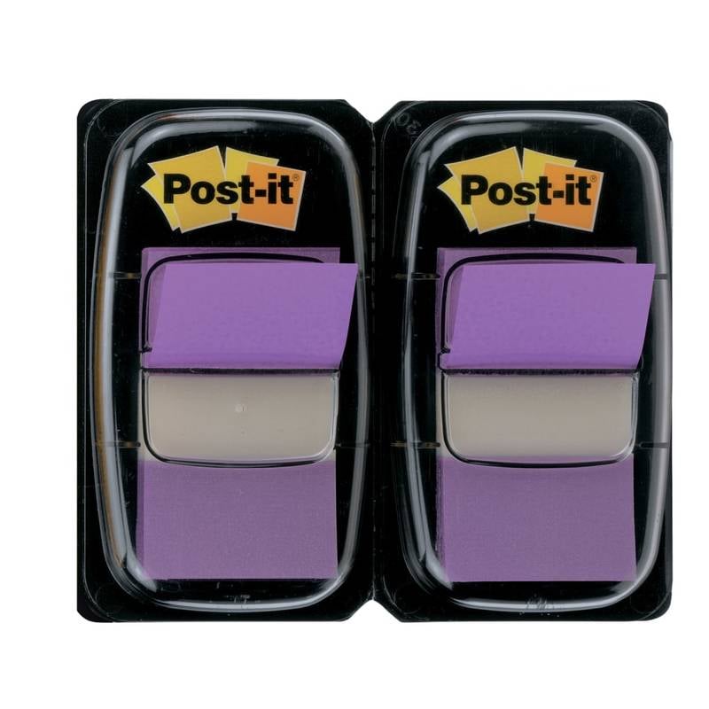 Post-it Flags, 1in x 1 -11/16in, Purple, 50 Flags Per Pad, Pack Of 2 Pads (Min Order Qty 12) MPN:680-PU2