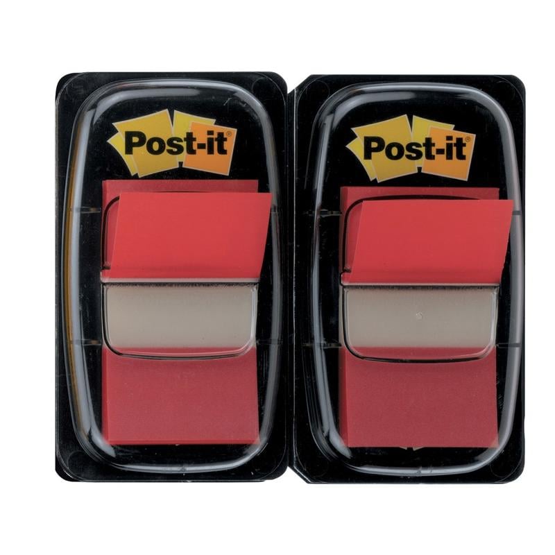 Post-it Notes Flags, 1in x 1-7/10in, Red, 50 Flags Per Pad, Pack Of 2 Pads (Min Order Qty 12) MPN:680-RD2