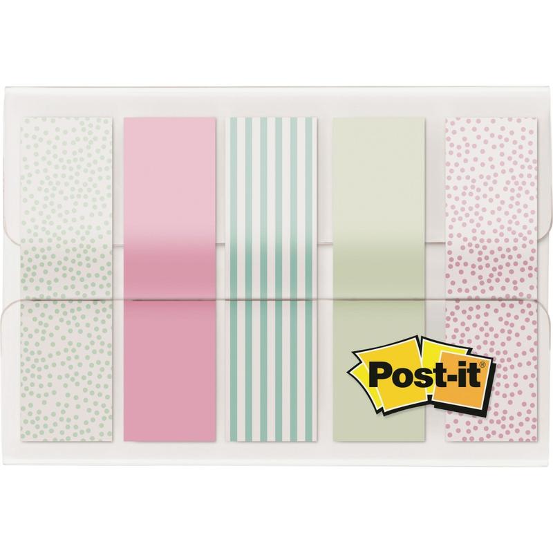 Post-it Pastel Color Flags - 100 x Assorted Pastel - 20 Sheets per Pad - Assorted Pastel - Self-adhesive, Sticky, Removable, Writable - 100 / Pack (Min Order Qty 8) MPN:684GRDNT