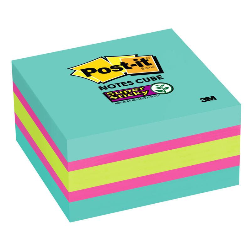 Post-it Notes Cube Notes, 3in x 3in, Bright Colors, Pad Of 360 Sheets (Min Order Qty 7) MPN:2027-SSAFG