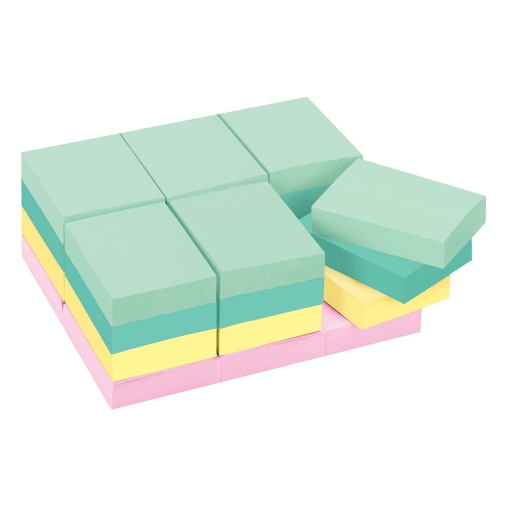 Post-it Notes, 1 3/8 in x 1 7/8 in, 24 Pads, 100 Sheets/Pad, Clean Removal, Back to School Supplies for Students, Sticky Notes for Textbooks and Notebooks, Beachside Cafe Collection (Min Order Qty 5) MPN:653-24APVAD