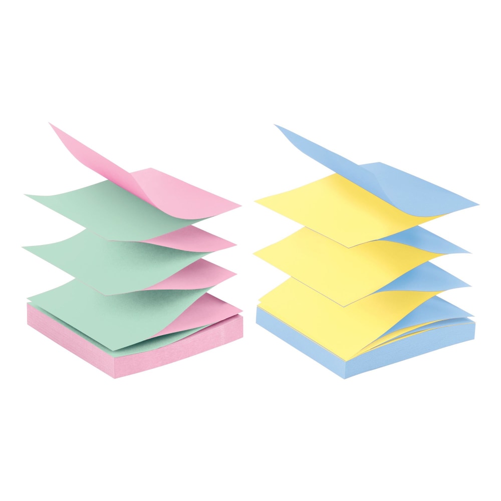 Post-it Pop Up Notes, 3 in x 3 in, 12 Pads, 100 Sheets/Pad, Clean Removal, Alternating Pastel Colors (Min Order Qty 4) MPN:R330-U-ALT