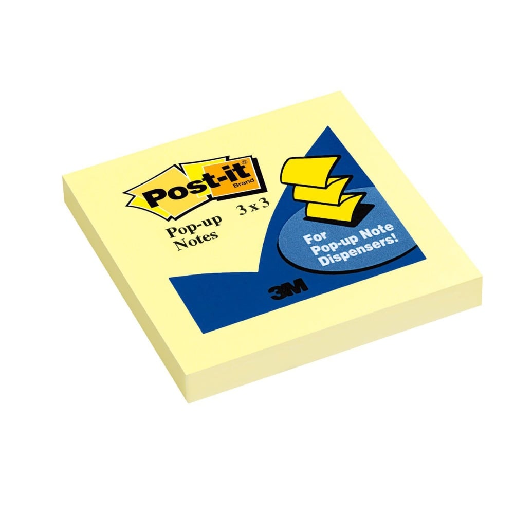 Post-it Dispenser Pop-up Notes Pad, 3 in. x 3 in., 100 Sheets, Canary Yellow (Min Order Qty 39) MPN:R330-YW