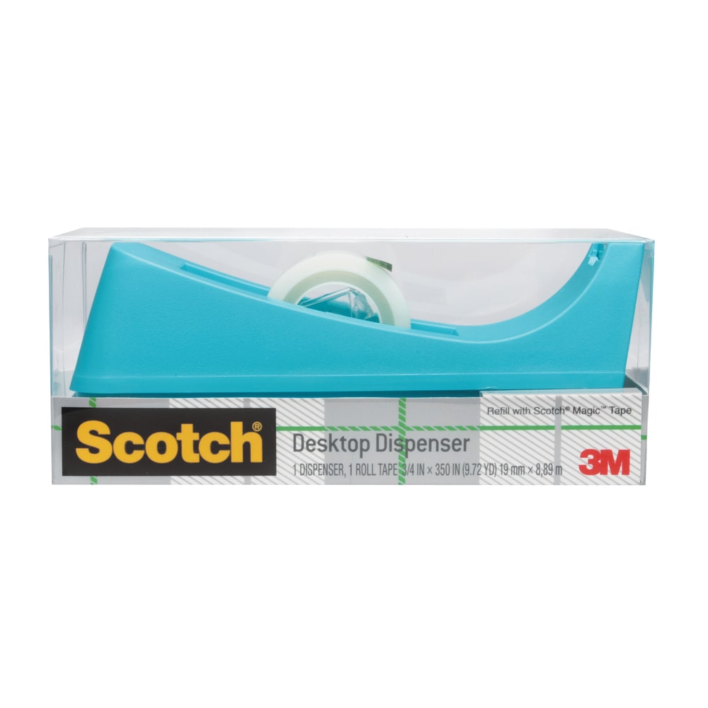 Scotch Desk Tape Dispenser, 100% Recycled, Assorted Colors (Min Order Qty 10) MPN:C-38-MX