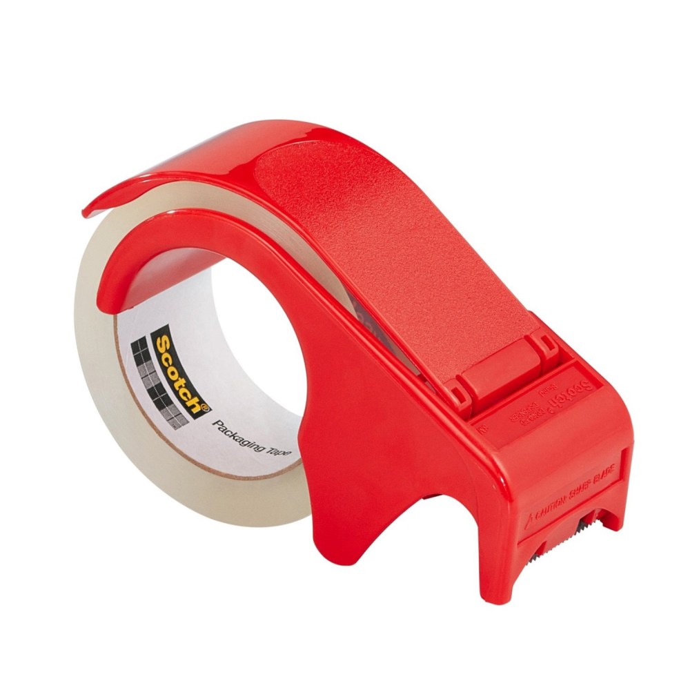 Scotch Packaging Tape Hand Dispenser, 3in Core, 2in x 60 Yd (Min Order Qty 4) MPN:DP300-RD