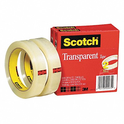 Transparent Tape 3/4 x 2592 in PK2 MPN:600-2P34-72