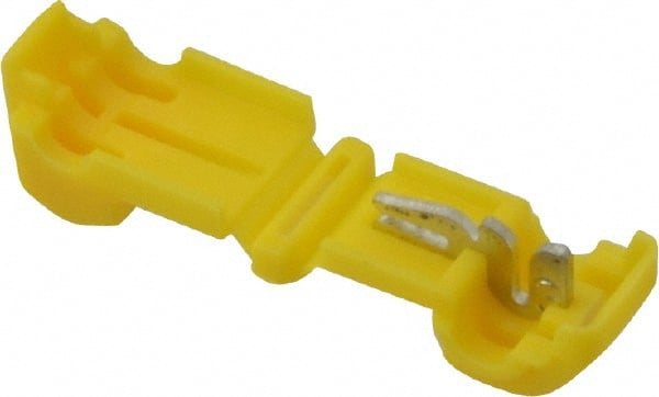 Wire Disconnect: Female, Yellow, Nylon, 12 AWG, 1/4