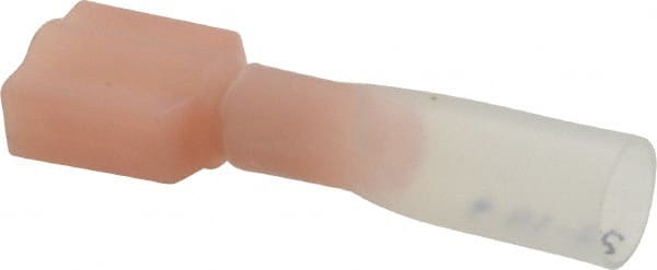 Wire Disconnect: Male, Red, Nylon Heat Shrink, 22-18 AWG, 1/4