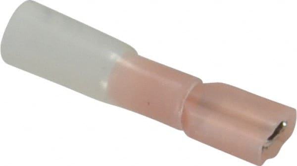 Wire Disconnect: Female, Red, Nylon Heat Shrink, 22-18 AWG, 1/4
