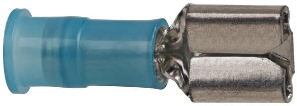 Wire Disconnect: Female, Blue, Nylon, 16-14 AWG, 1/4