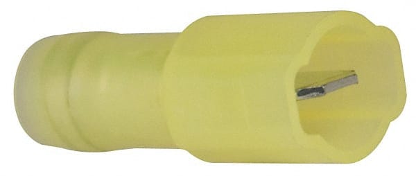 Wire Disconnect: Male, Yellow, Nylon, 12-10 AWG, 1/4