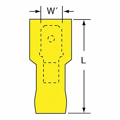 Male Disconnect Yellow 12-10AWG PK25 MPN:MTI10-250Q