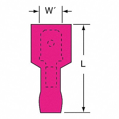 Male Disconnect Red 22-18AWG PK25 MPN:MTI18-250Q