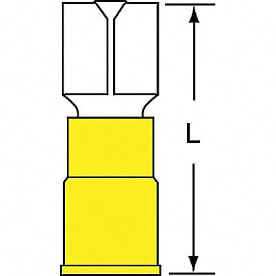 Female Disconnect Yellow 12-10AWG PK500 MPN:MVI10-250DFK
