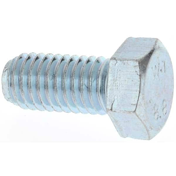 Hex Head Cap Screw: M8 x 1.25 x 16 mm, Grade 8.8 Steel, Zinc-Plated MPN:4501