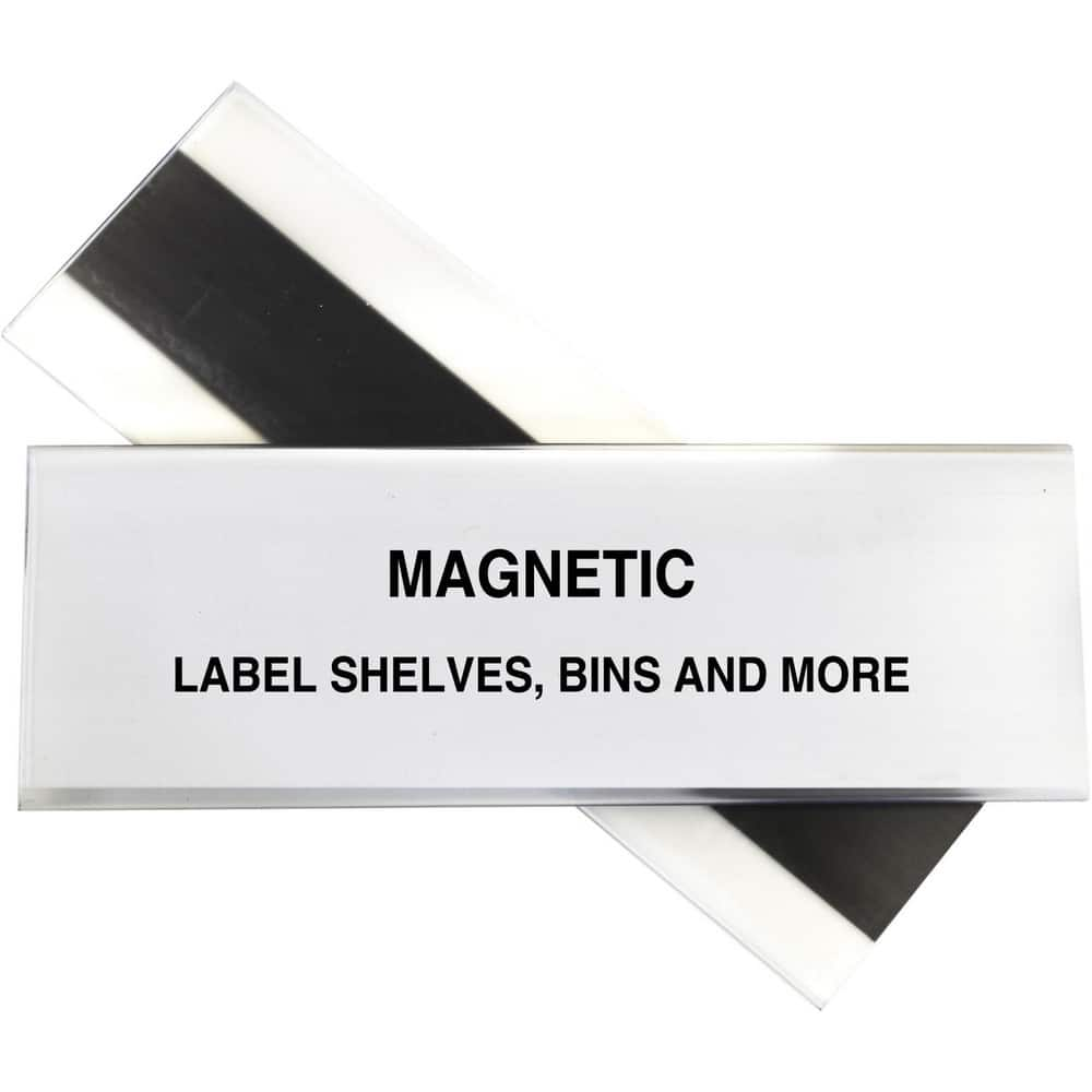 Label Holders, Label Holder Style: Slide-in , Length (Inch): 6in , Material: PVC , Maximum Label Height: 2in , Color: Clear  MPN:87247