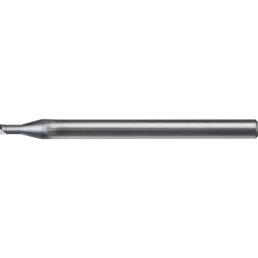 Corner Radius End Mill: 0.80 mm Dia, 0.40 mm LOC, 0 deg Helix, UDC Coated, Corner Radius End, Centercutting Series UDCLRS MPN:2824836