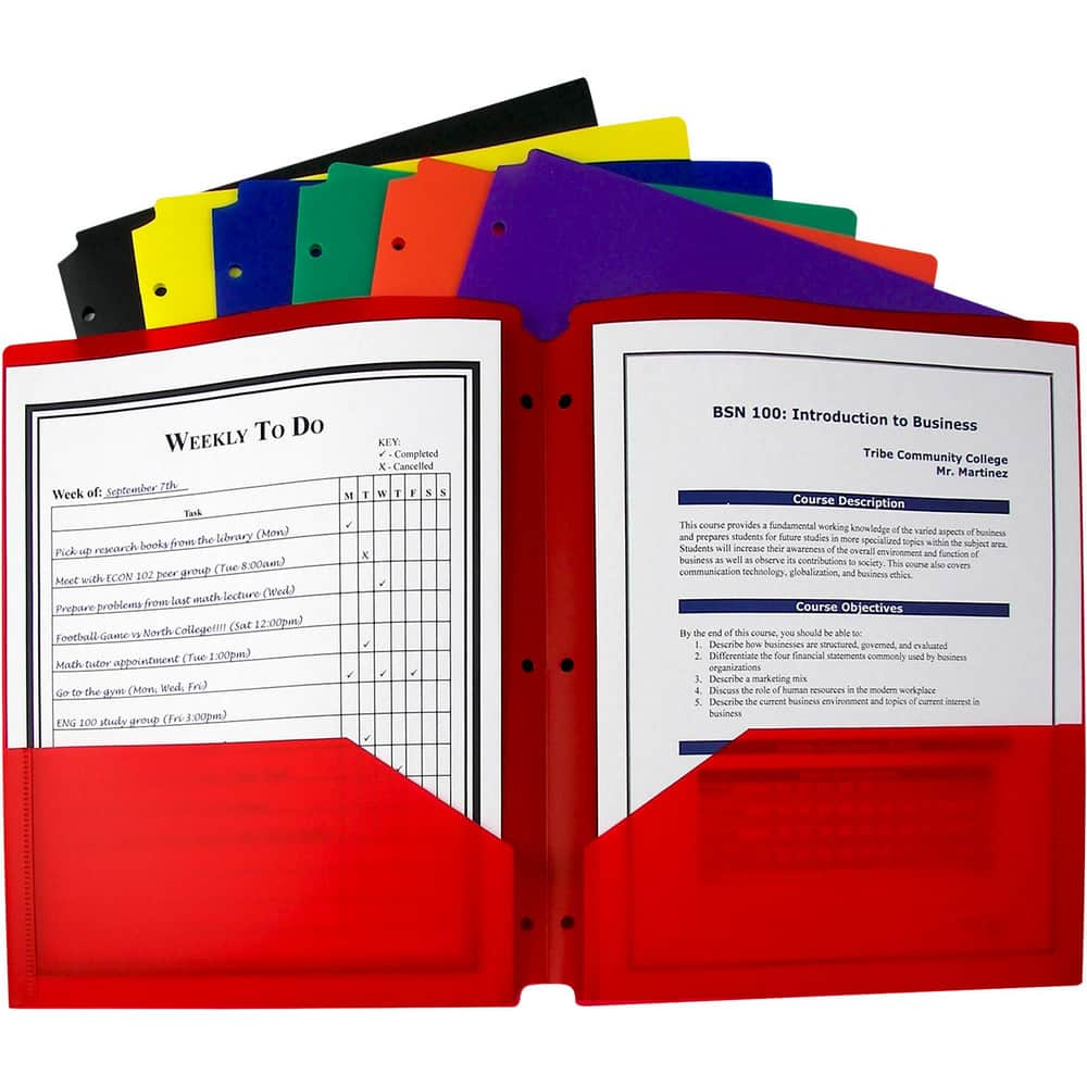 Portfolios, Report Covers & Pocket Binders, Color: Assorted , Overall Width: 9 , Overall Length: 11.00  MPN:33930-DS