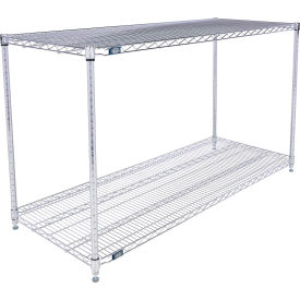 Nexel® 2 Shelf Stainless Steel Wire Shelving Unit Starter 60