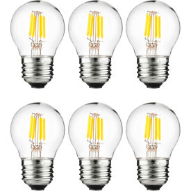 Sunlite® LED G16 Filament Globe Light Bulb E26 Base 3W 250 Lumens 2200K Amber Pack of 6 40962-NS