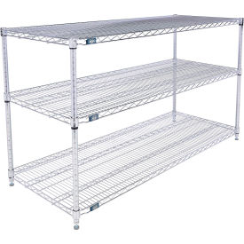 Nexel® 3 Shelf Stainless Steel Wire Shelving Unit Starter 60