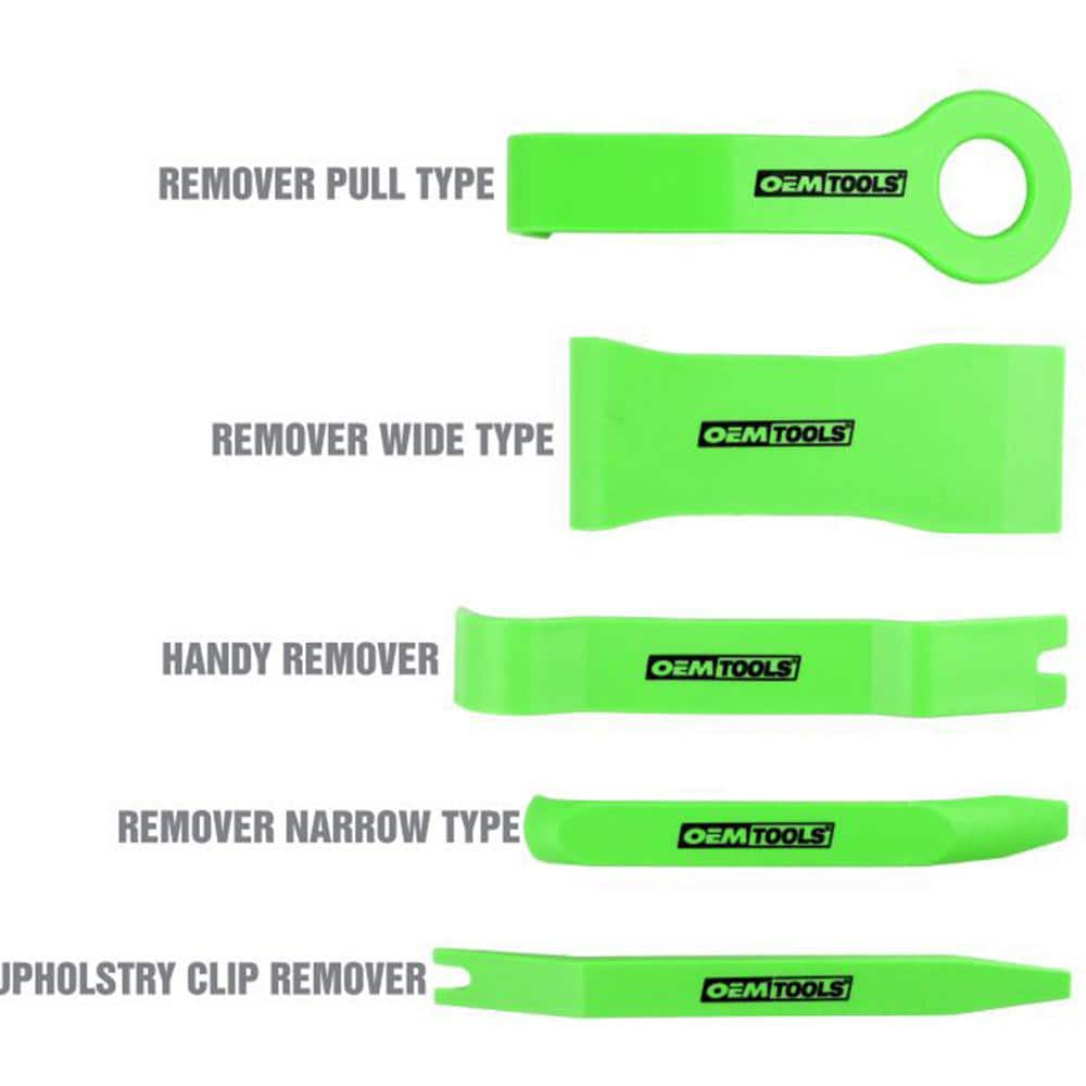 Automotive Hand Tools & Sets, Tool Type: Trim Fastener & Molding Removal Tool Kit , Color: High-Visibility Lime , Material: Nylon, Plastic  MPN:25314