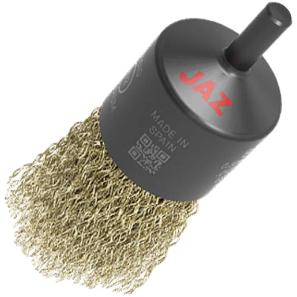 End Brushes, Brush Diameter (Decimal Inch): 1-1/8 , Filament/Wire Diameter (Decimal Inch): 0.0120 , Fill Material: Brass-Coated Steel , Wire Type: Crimped  MPN:17400